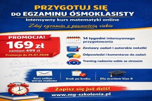 Kurs przygotowujacy do egzaminu 8 - klasisty- 2 edycja - przyśpieszona